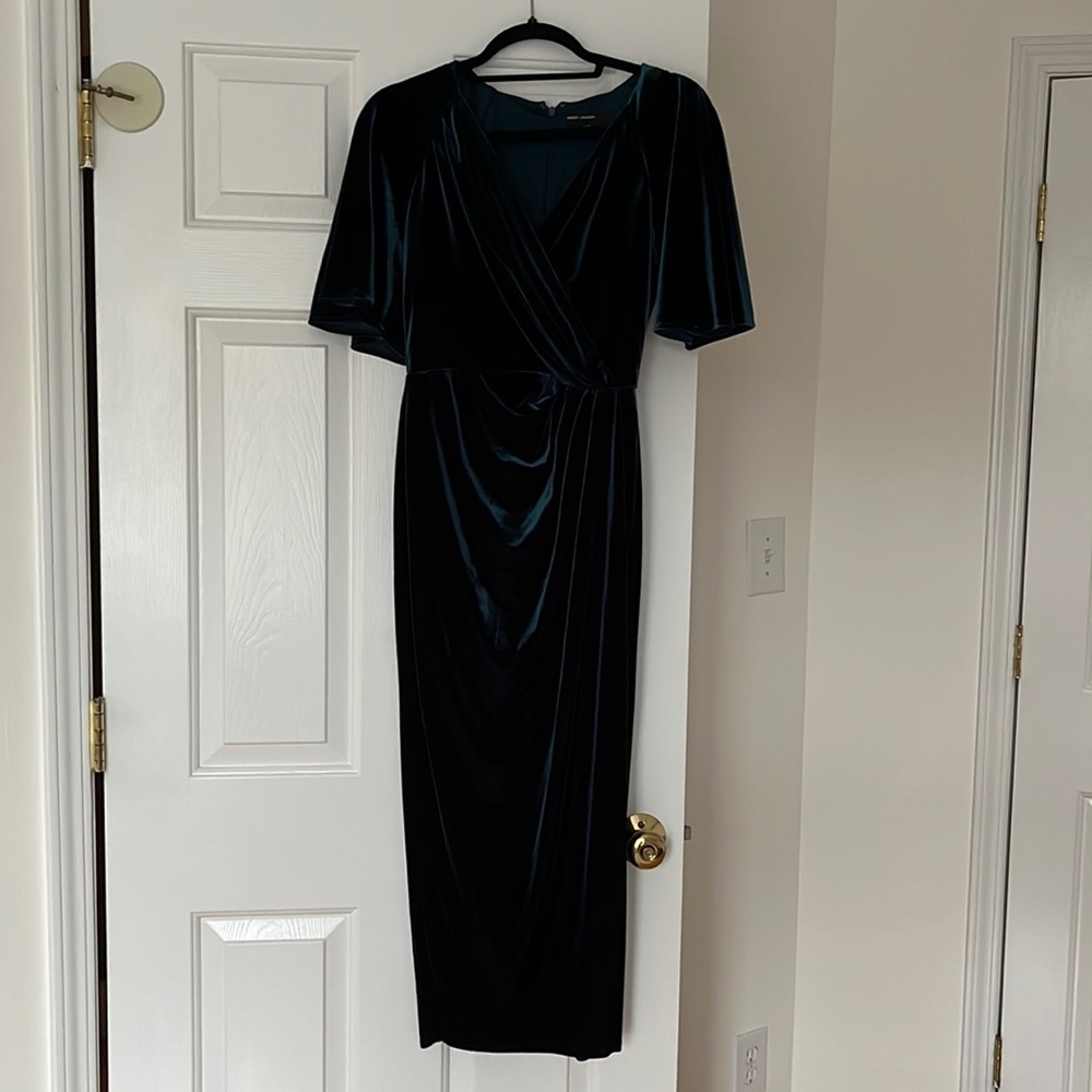 Emerald velvet dress
